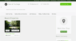 Desktop Screenshot of cabinatthegorge.com