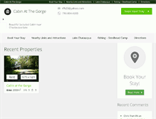 Tablet Screenshot of cabinatthegorge.com